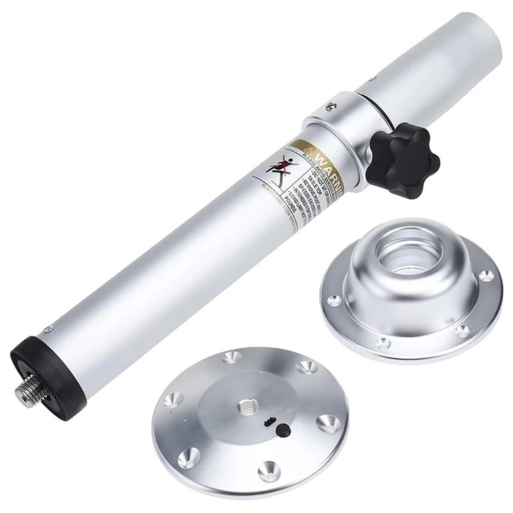 Телескопичен крак за маса, регулируем на височина, издръжлива конструкция, сребрист