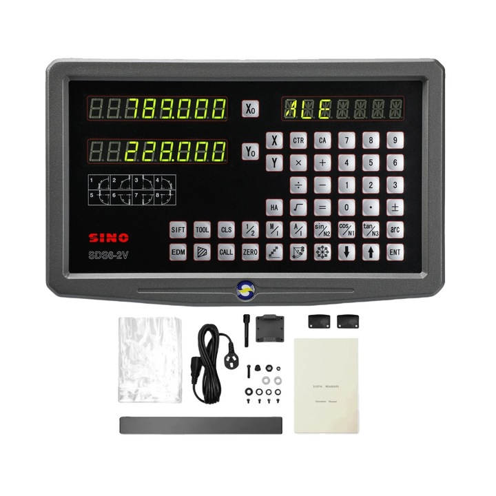 Kit DRO 2 axe, citire precisa, scale liniare durabile, 100x1000mm