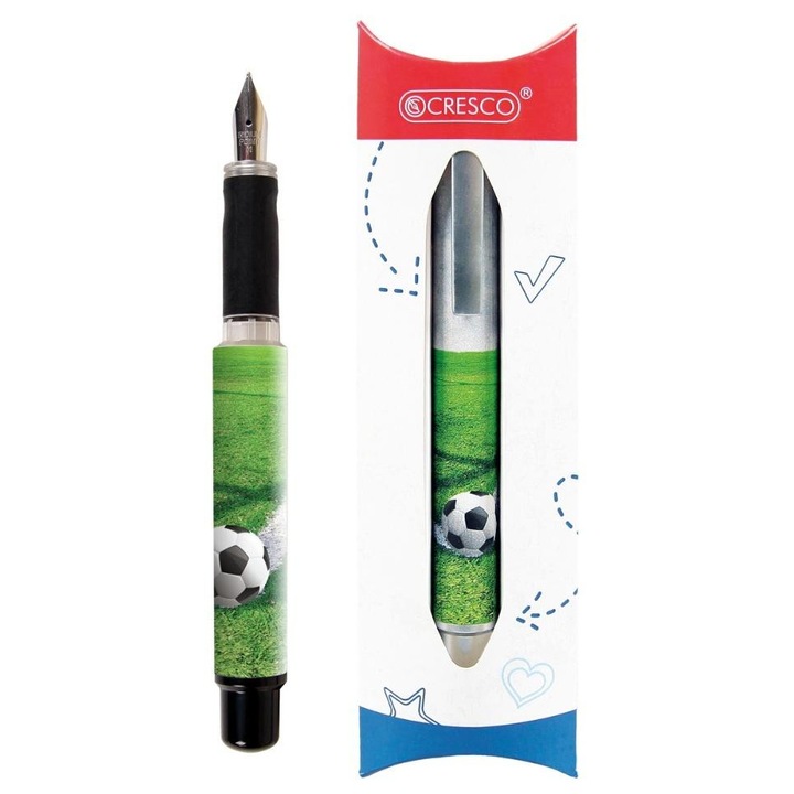 CRESCO Go Pen töltőtoll, 0,7 mm, ergonomikus markolattal, kartondobozban
