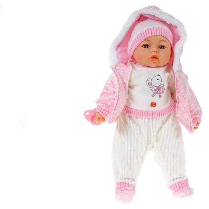 Papusa ADAR, Lalka bobas, 45cm, canta si vorbeste in poloneza