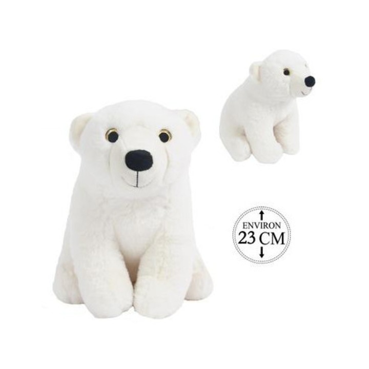 Ursulet de plus CIUCIUBABKA, 23cm, alb