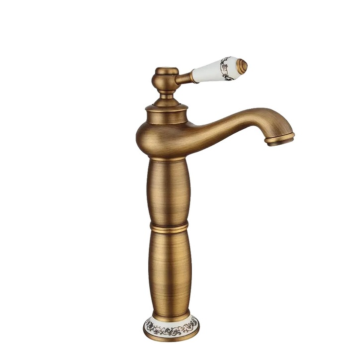 Csaptelep, bronz, antik design, konyhai és fürdőszobai használatra, 3/8 hüvelykes csatlakozás