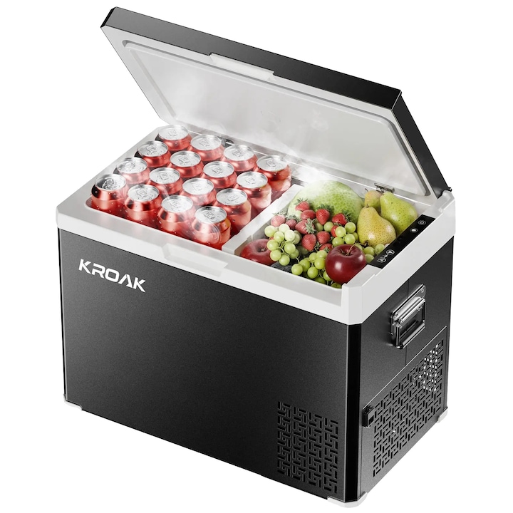 Frigider auto, 40L, racire rapida, design cu doua zone, durabilitate ridicata