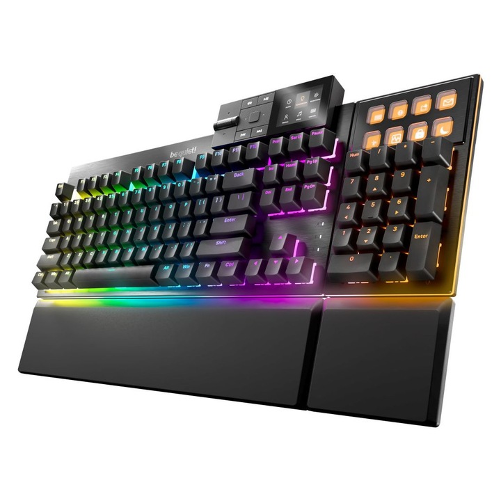 Tastatură gaming mecanică Be quiet! Dark Mount Silent, iluminare RGB, neagră, USB