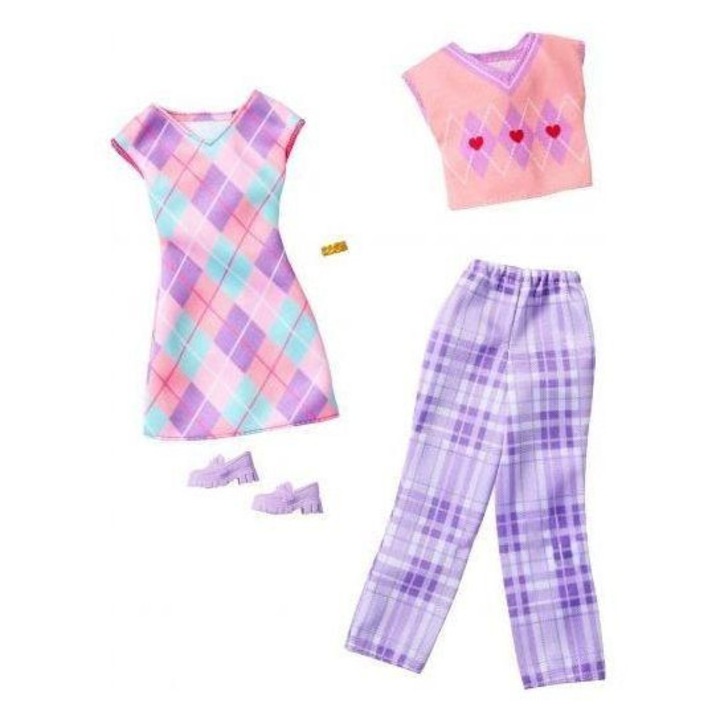 Barbie 2 jelmez szett, Mattel, 2 kiegészítő, többszínű