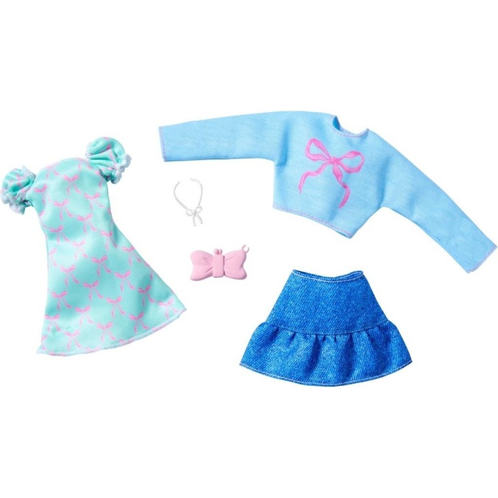 Set 2 costume Barbie, Mattel, 2 accesorii, multicolor