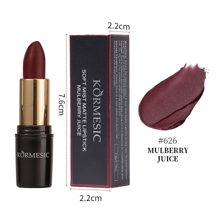 Ruj KORMESIC, Matte, rosu, 3.8g