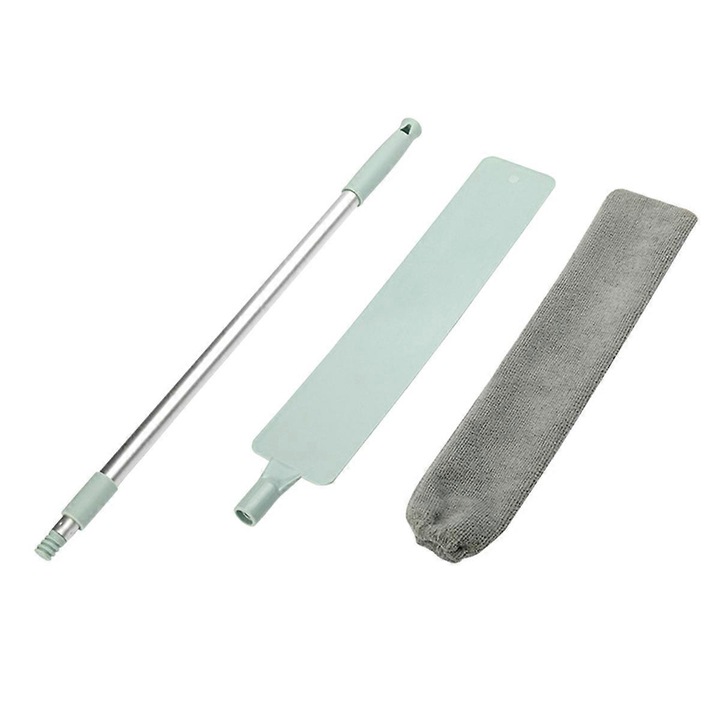 Mop de curatare extensibil, microfibra, verde deschis, 98.5x8.5x2.2cm, set 1 buc.