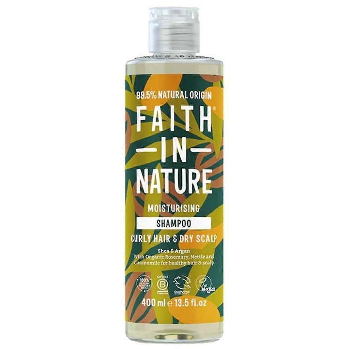 Sampon de par Shea & Argan 400ml, hidrateaza buclele, reduce frizzul, pentru par ondulat si cret