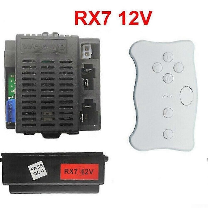 Set receptor si telecomanda, pentru Weelye pentru masina electrica RC, 2.4G, rosu