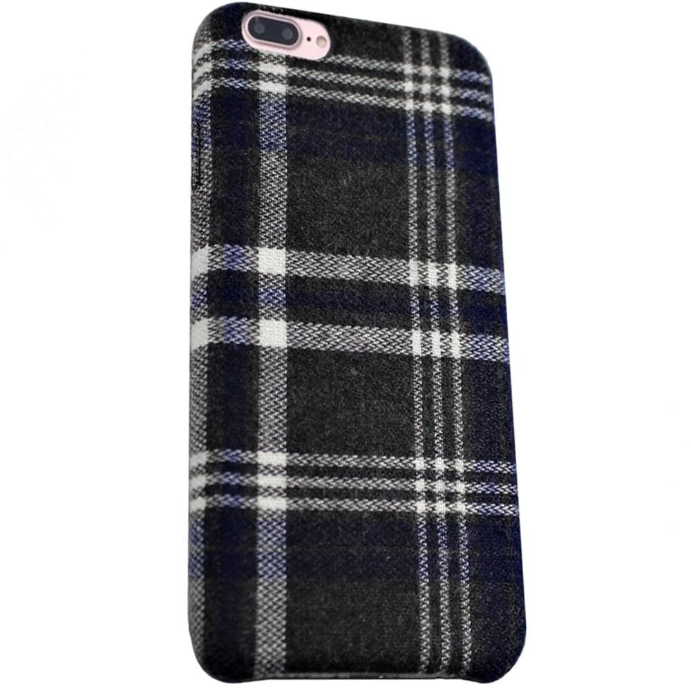 Husa exterior material textil si interior silicon dens TPU iPhone 7 PLUS (5.5 inch) carouri Multicolor