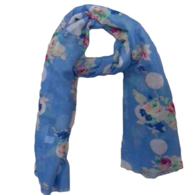 Esarfa deosebita cu forma clasica, dreptunghiulara, D&J Exclusive, albastra