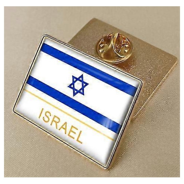 Insigna steag Israelian, articole pentru suporteri, design versatil, cadou perfect, multicolor