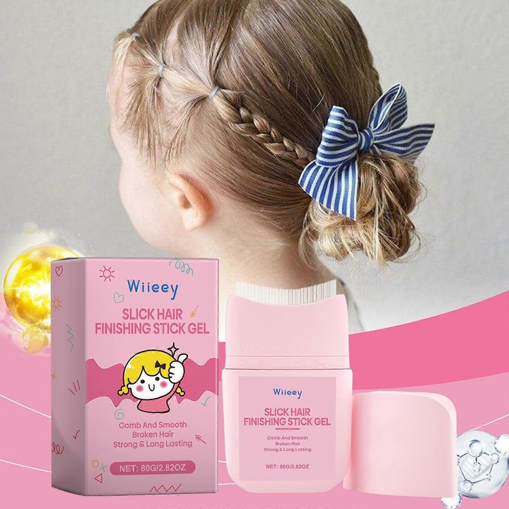 Восък за коса за деца, комплект 3 броя, дизайн гребен, естествен аромат, лесен за почистване