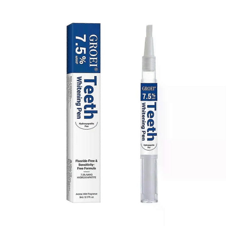 Fogkrém 7.5% Hydroxyapatite, fluoridmentes, 3 darabos készlet, kímélő formula, frissítő íz