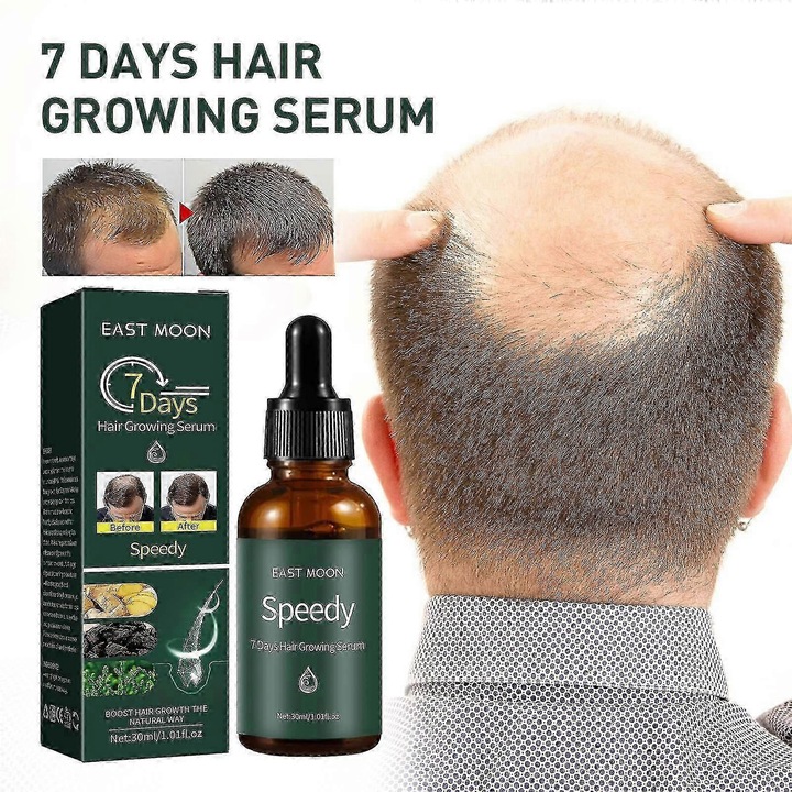 Serum pentru Cresterea Parului 7Days, EAST MOON, Anti-detachment, 30ml, 10.5x2.8cm