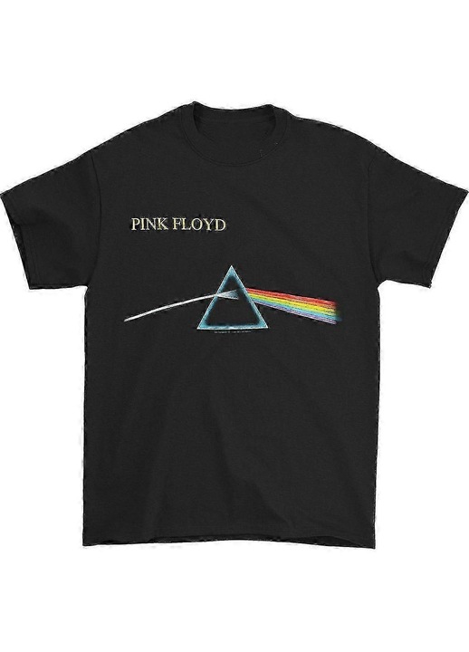 Póló, Pink Floyd, Dark Side Of The Moon, fekete, pamut