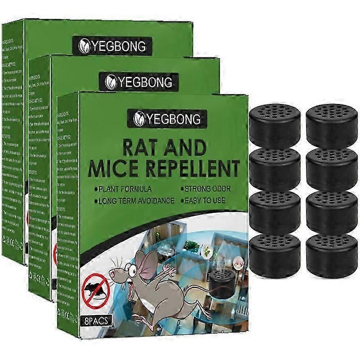 Set 24 bile repelente pentru rozatoare, menta, usturoi, ardei iute, piper alb, 10g