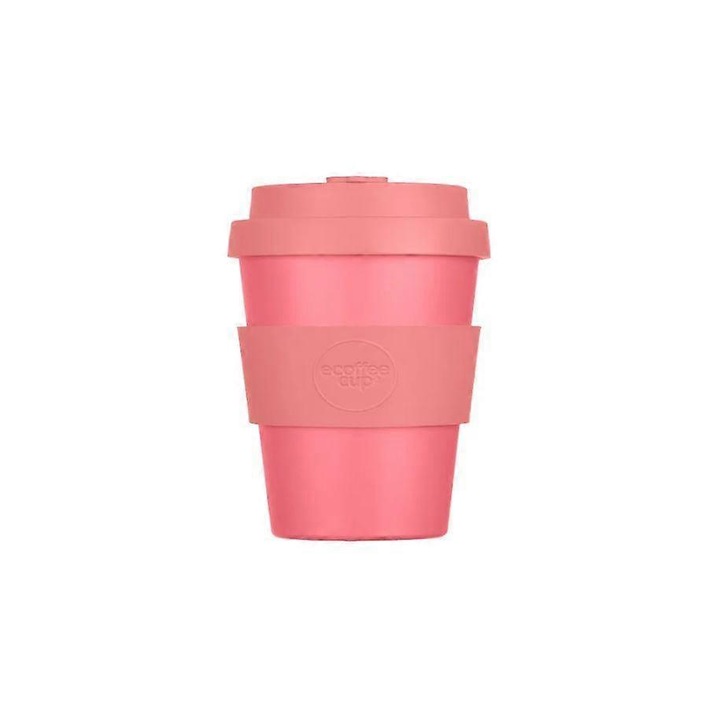 Cana reutilizabila pentru cafea, fara BPA, design modern, roz, 180 ml
