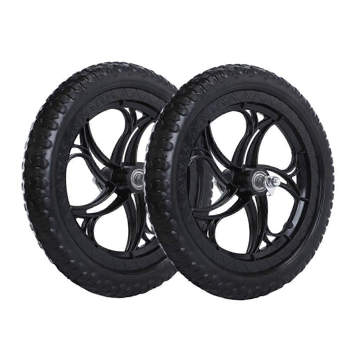 Set roti de schimb pentru biciclete de echilibru copii, 12 inch, metal/plastic, 30x4.5cm
