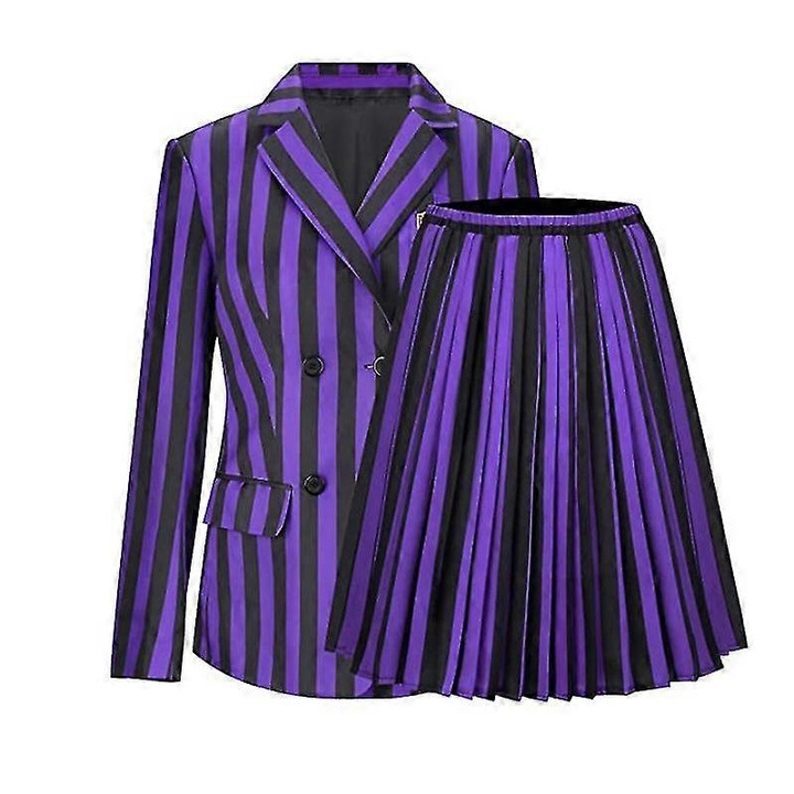 Costum Wednesday Addams, uniforma Nevermore Academy, pentru femei, poliester, M