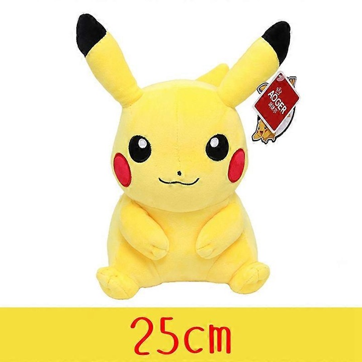 Jucarie de plus, Pikachu, 25cm, unisex, tema: personaje TV si film