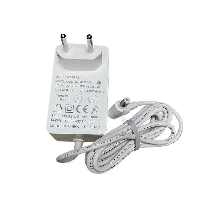 Adaptor de alimentare pentru aspirator, alb