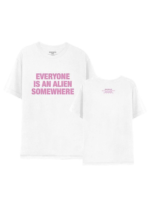 Férfi póló, Everyone Is An Somewhere, Coldplay, fehér mintával, pamut