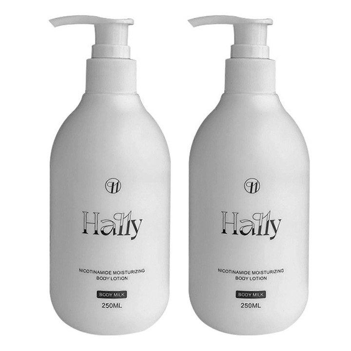 Hally niacinamidos testápoló, 2 darab, mélyhidratálás, bőrtónus egységesítés, 250ml