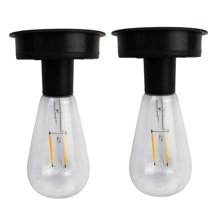 Napelemes lámpák, 2 darab, kerti lámpák, vízálló, 3.4 hüvelyk, meleg fehér fény