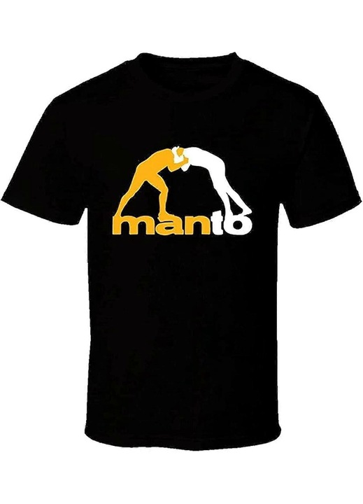 Ferfi polo, fekete, pamut, dupla varras