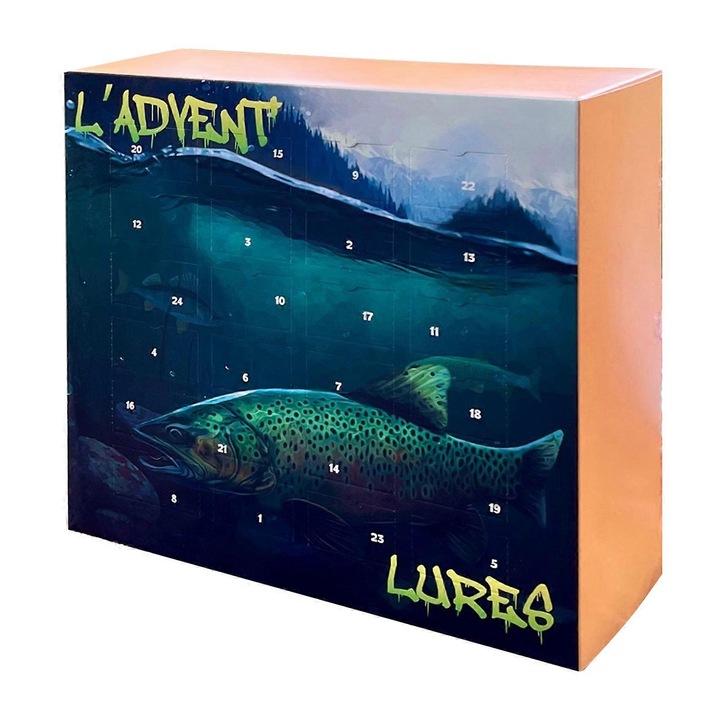 Horgász Adventi Naptár, 24 műcsali, Ajándék Szett Apának, Többszínű