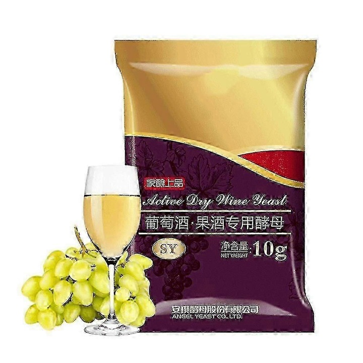 Drojdia pentru vin 10g, fermentare completa, set pentru vinificare