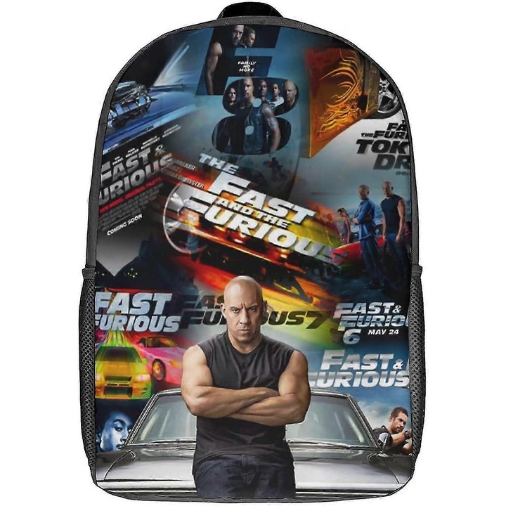 Nagy kapacitású hátizsák, 41x30x11.5cm, poliészter anyag, ergonomikus kialakítás