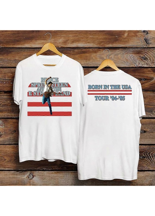 Férfi póló, Bruce Springsteen, Born in USA Tour 84-85, pamut, L INTL