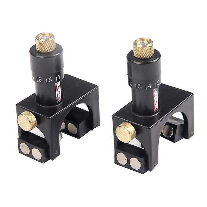 Set de 2 calibratoare pentru lama de planer, ajustabile, metal, negru, diametru maxim 125mm