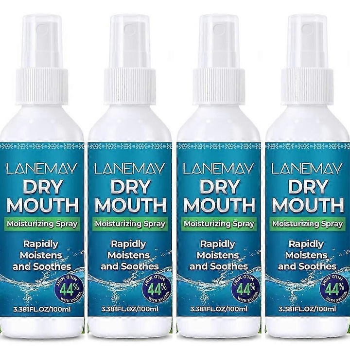 Вода за уста Ксилитол, мента, стимулира слюноотделянето, 4 броя