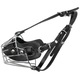 Botnita metalica pentru caini, XL, negru/argintiu, 30x9x48cm, piele