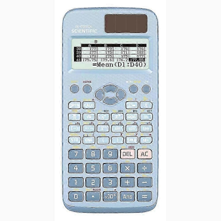 Tudományos számológép Casio FX-991EX, természetes kijelző, táblázat funkció, kék
