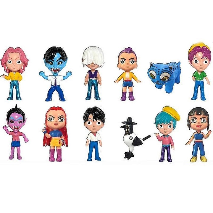 Figurine MINISO set 12pcs, PVC, unisex, tema Film & TV, 14+ ani