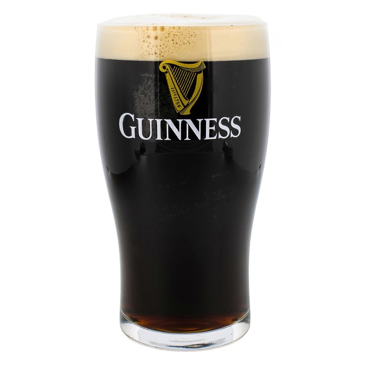 Pintes pohár 16.9 oz-os Guinness logóval, átlátszó