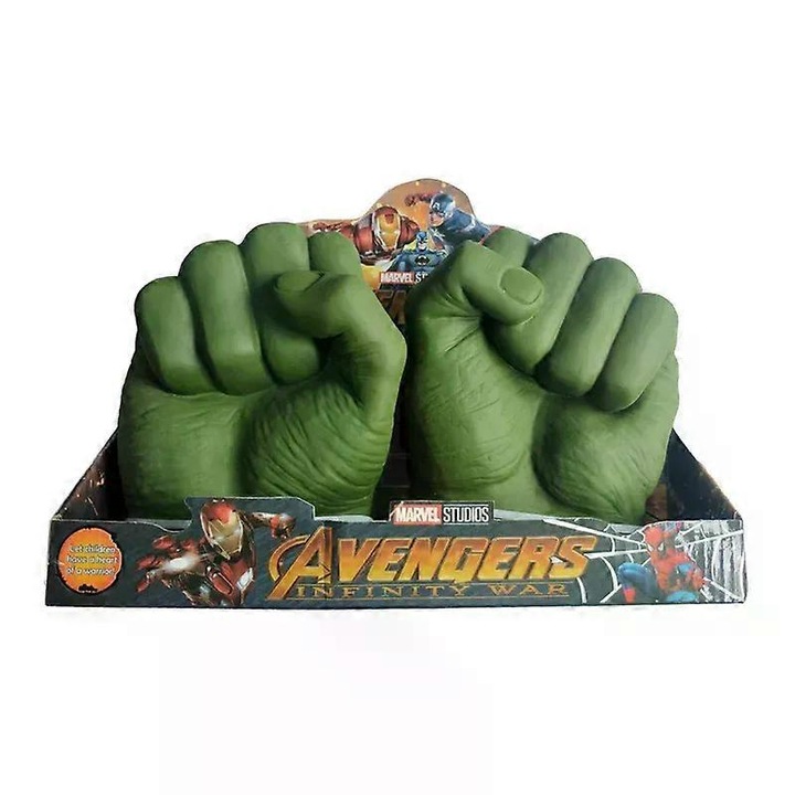 Manusi Hulk Avengers, 16-22cm, PVC, pentru copii si adulti