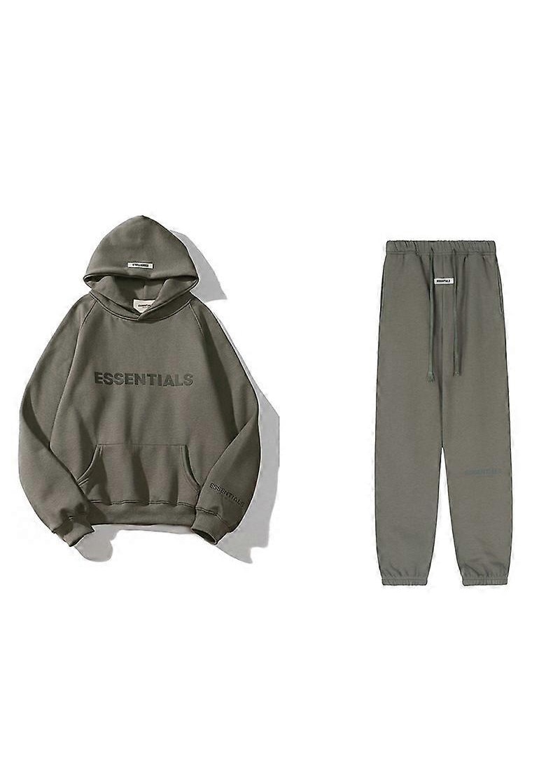 Trening lifestyle unisex, ESSENTIALS, Gri inchis, Poliester, M