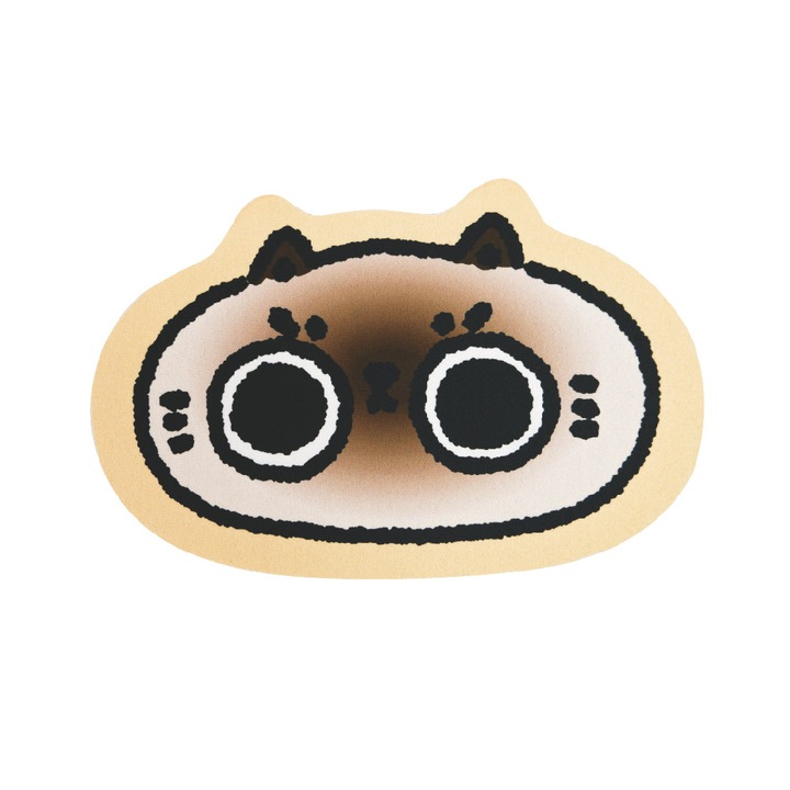 Mouse pad, diatomaceous earth, anti slip, absorbent, universal, multi-color, original cute cat illustration, Yeah!Man:)Studio，16x18cm