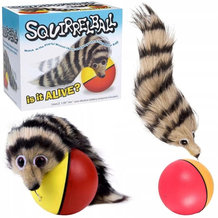 Interaktív gyerekjáték, TRIFOX, mókusos labda, elemes