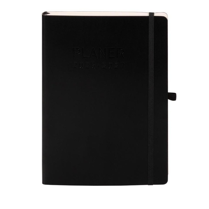 Agenda B5 ANTRA 2025/2027, 30 planuri lunare, 60 planuri saptamanale, negru