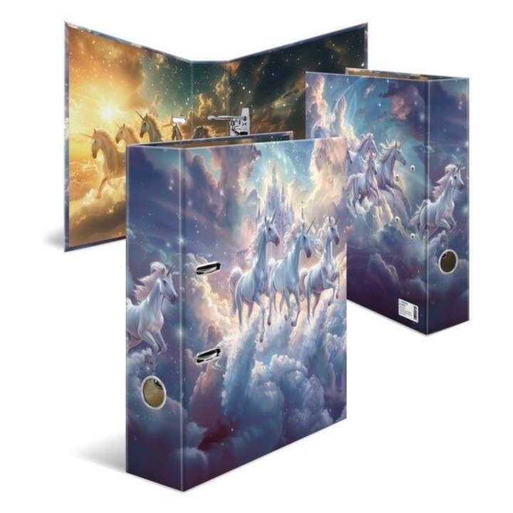 Biblioraft Stado unicorni 7cm, Herma, carton rigid, grafica colorata