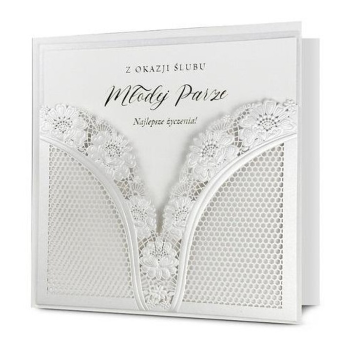 Felicitare de nunta Pan Dragon, cu elemente 3D, interior colorat, set cu envelopa