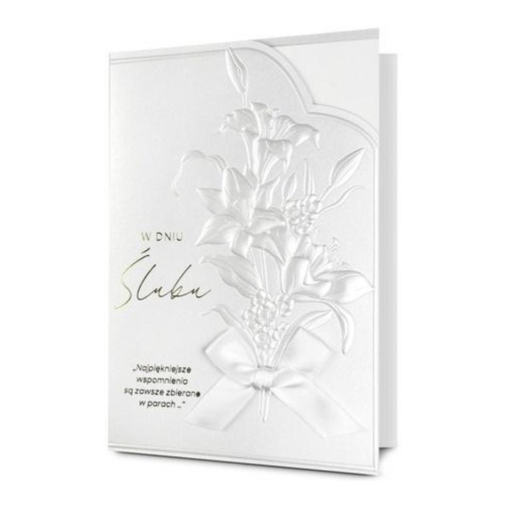 Felicitare de nunta Pan Dragon, decorata, cu elemente 3D, set cu plic