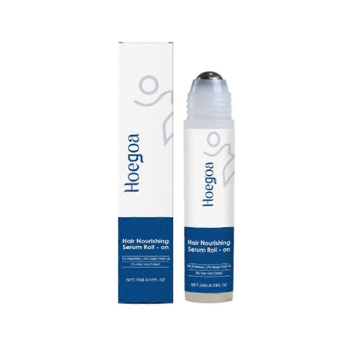 Serum pentru Cresterea Parului Roll-On, 25ml, 3% Extract de Rozmarin, 3% Redensyl, 2%, Hoegoa